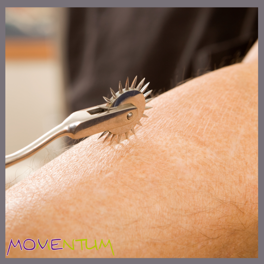 Sensibilitätstestung und Dermatomtestung bei Bandscheibenvorfälle