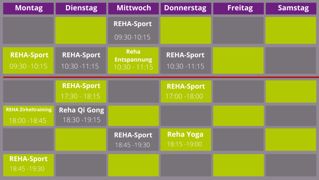 Rehasportkurse im Momentum